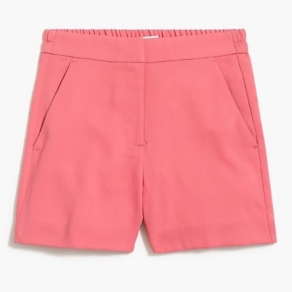 J. Crew NWT Shorts Womens 4 Pink Coral Crepe High Rise Casual Classic